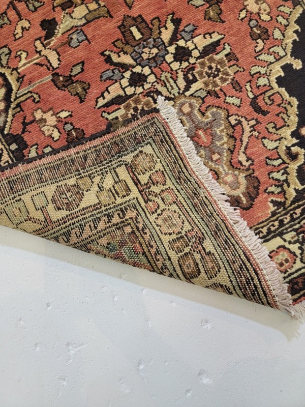 Antique Oriental Hand-Knotted Wool Runner Red/Ivory/Blue/Green 2'9" x 13'8" gallery
