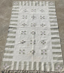 Vintage Handmade Swedish Scandinavian Style Woool Flat-weave Rug 181×113 cm