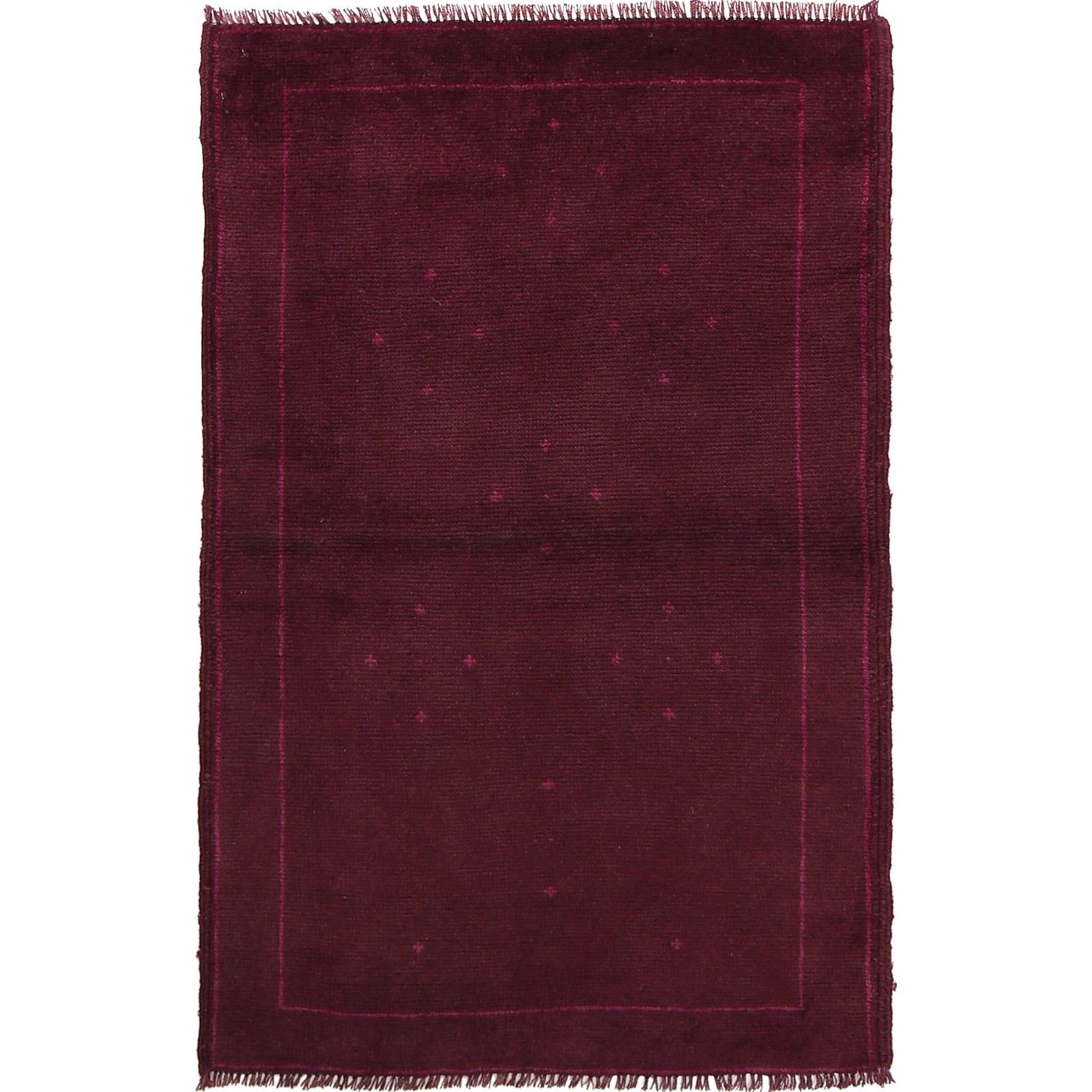Overdyed Carpet Distressed Oriental Area Rug 4.6x2.8 ft gallery