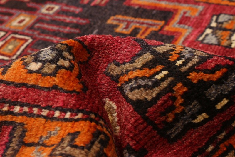 Vintage Hand-knotted Runner Rug 3'8" x 10'2" Traditional Oriental Wool Carpet gallery