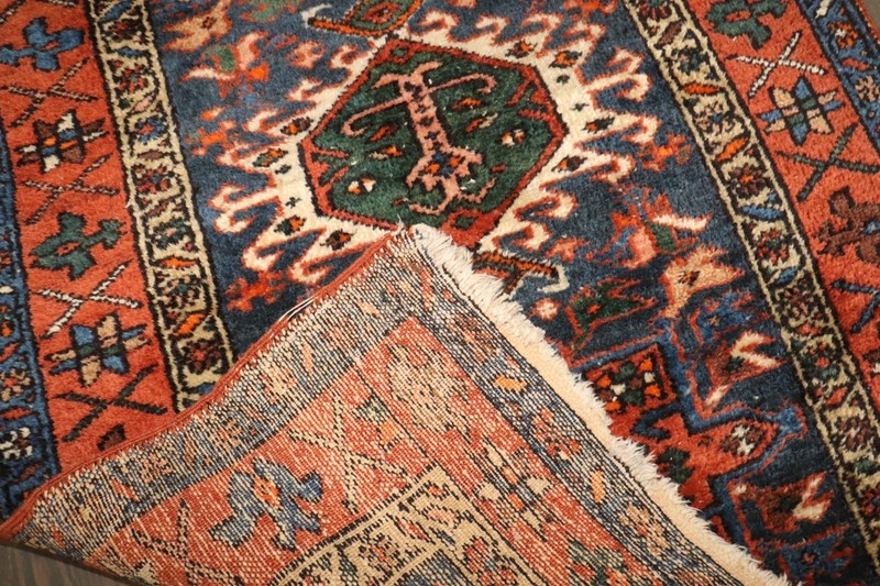 Antique Blue Karajeh Rug 3'x4'7' gallery