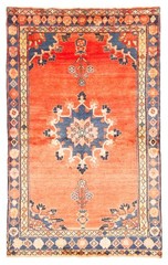 Vintage Hand-Knotted Area Rug 4’3″ x 7’1″ Traditional Wool Carpet