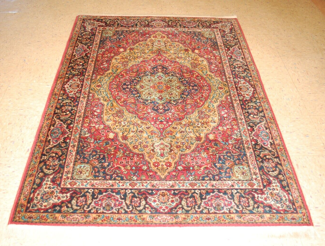 VANTAGE AUTHENTIC AMERICAN KARASTAN MEDALLION KIRMAN #700-718 RUG CARPET 4'3"x6' gallery