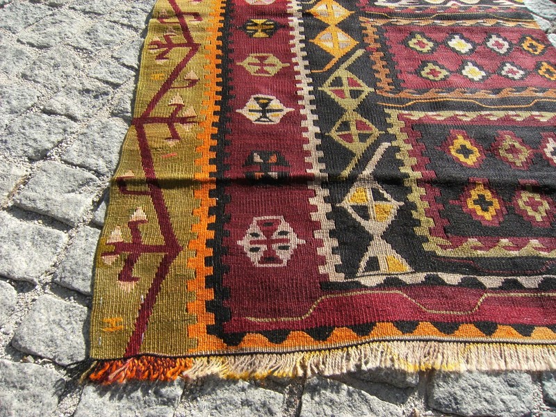 Vintage Hand Woven Kilim 36'' x 62'' Anatolian Flat Woven Nomadic Area Rug gallery