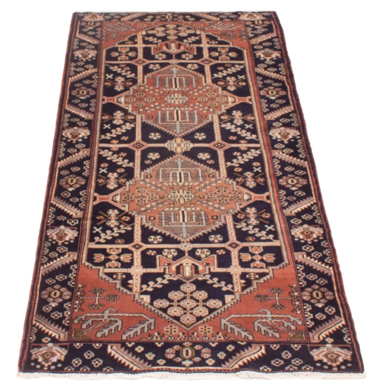 3'9" x 9'5" Vintage Hand-knotted Runner Rug Traditional Oriental Wool Carpet gallery