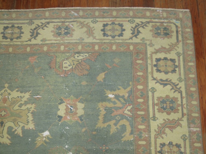 Modern Turkish Oushak Rug Size 9'x13'6'' gallery