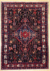 5×10 Tribal Nahavand Wool Hand Knotted Runner Rug Navy Blue Red Oriental Carpet