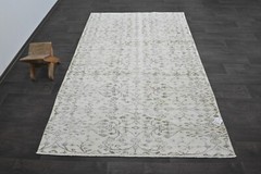 Oushak Turkish Vintage Rug 5×8 Kilim Rug Anatolian Handmade Boho Decor BEIGE