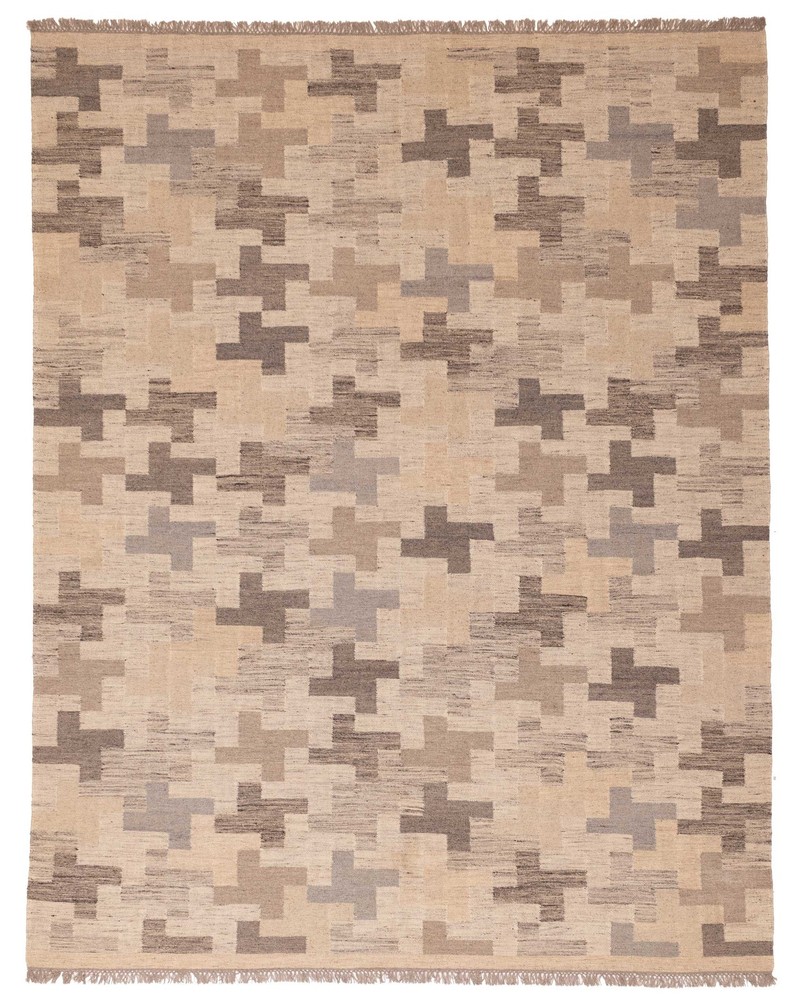 Vintage Hand Woven Turkish Carpet 8'2" x 10'2" Traditional Wool Kilim Rug