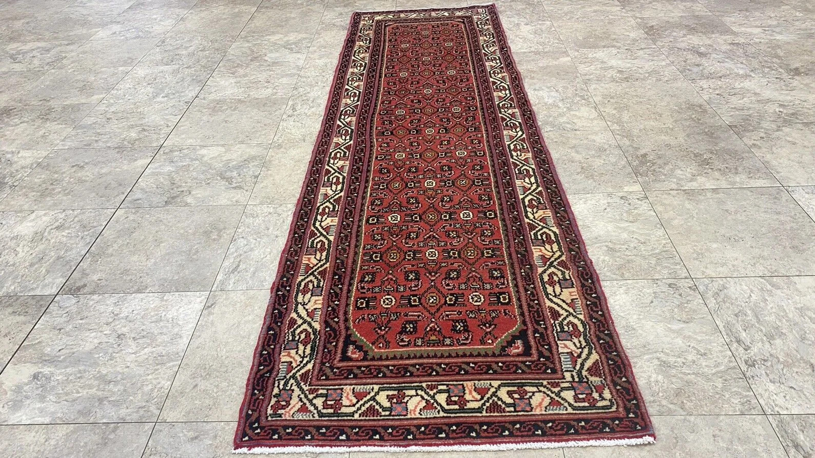 Exquisite Vintage 1930-1940's Wool Pile Vgy Dyes High-Karabahk Runner 2’8”x9’6” gallery
