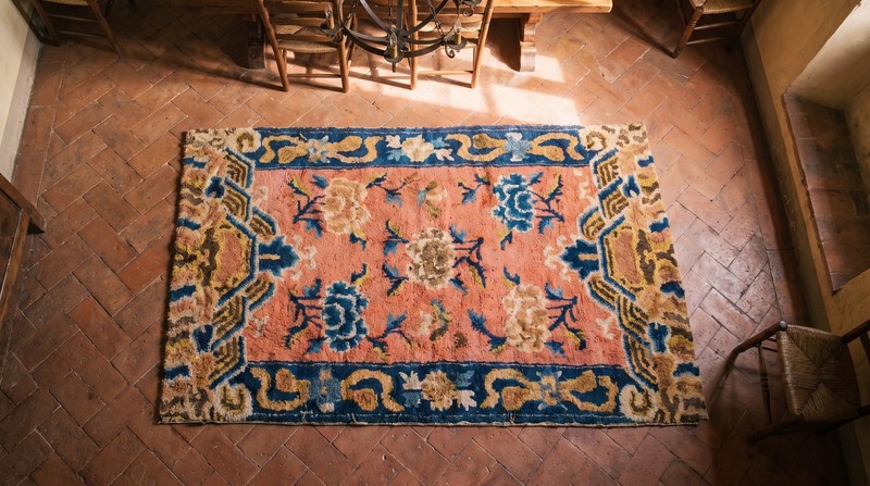 2X3 Antique Chinese Ningxia Wool Area Rug 1750 gallery