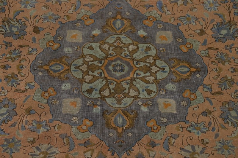 Distressed Over-Dyed Area Rug 10x13 Traditional Handmade Wool for Living Room gallery
