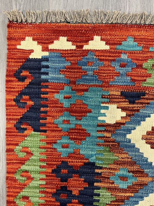 Vintage Kilim Traditional Hand Made Oriental Wool Kilim 5ftx3.2ft 149cmx100cm gallery