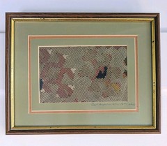 East Anatolian Kilim Fragment Framed Textile Art @9″ x11″