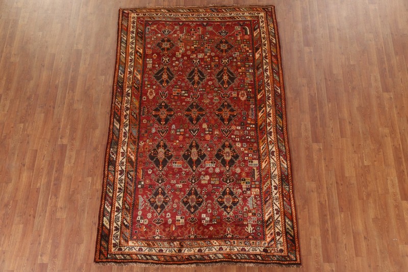 Vegetable Dye Handmade Area Rug 5x8 Traditional Geometric Home Decor Tribal Rug gallery
