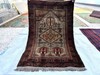 1960s Terracotta Hand Knotted Area Rug 3x4 Antique Afghan Baluchi Faded Carpet gallery