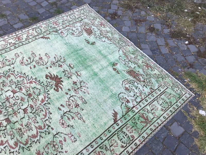 Bohemian Large Rug, Turkish Vintage Rug, Handmade Wool Rug, 6,0 x 9,3 ft gallery