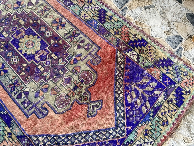 3.5 x 6 ft Vintage Turkish Rug | Hand-Knotted Wool Distressed Antique Area Rug gallery