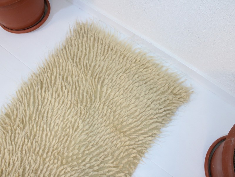 Handmade Sheepskin Rug 2.0 x 7.9 Ft – Long Beige Wool Runner Carpet gallery