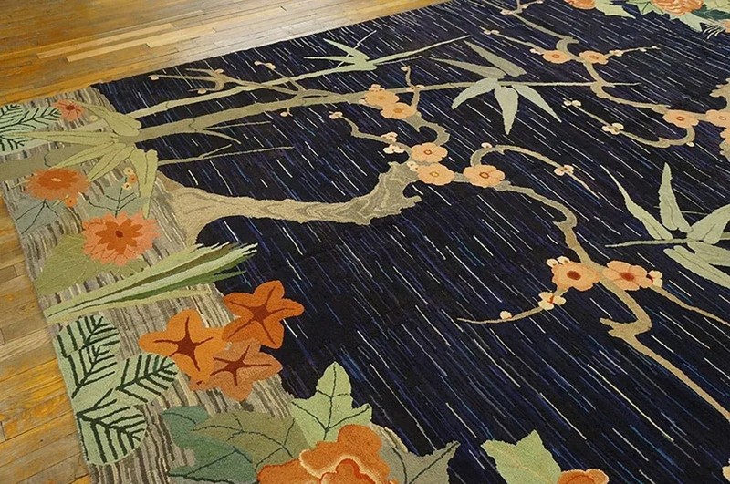 9x12 Vintage Art Deco Multicolor Wool Area Rug 1930 gallery