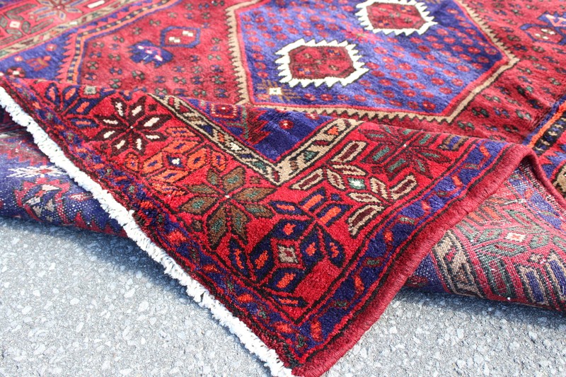 Geometric Tribal Bohemian Turkish 4' 7" x 6' 10" Red Handmade Area Rug gallery