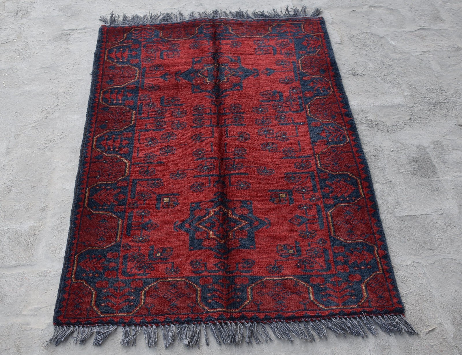 2'8 x 3'10 ft Hand knotted afghan tribal khal muhammadi area rug, 3x5 small rug gallery