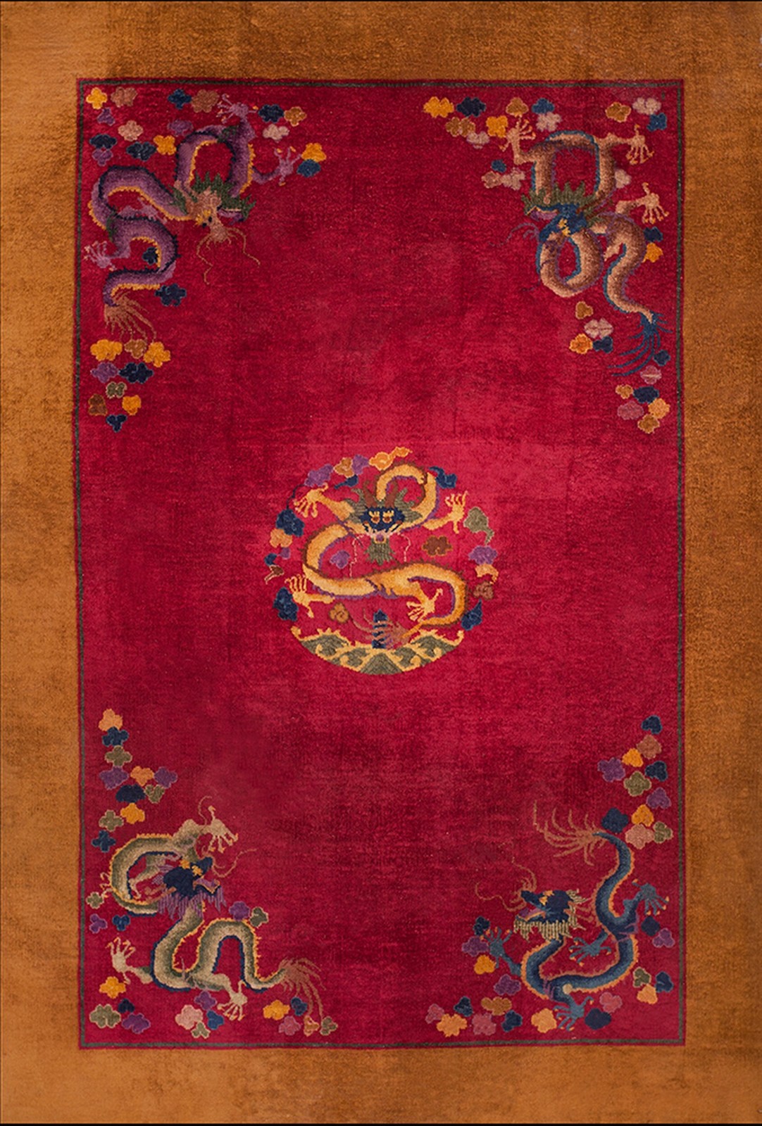 6X9 Antique Chinese Art Deco Wool Area Rug 1925 gallery