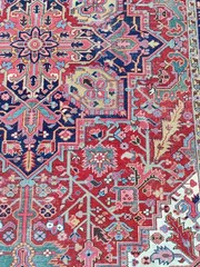 Rare Antique rug 8×11, colorful Heriz rug 8×11 vintage, Oriental rug, Large rug