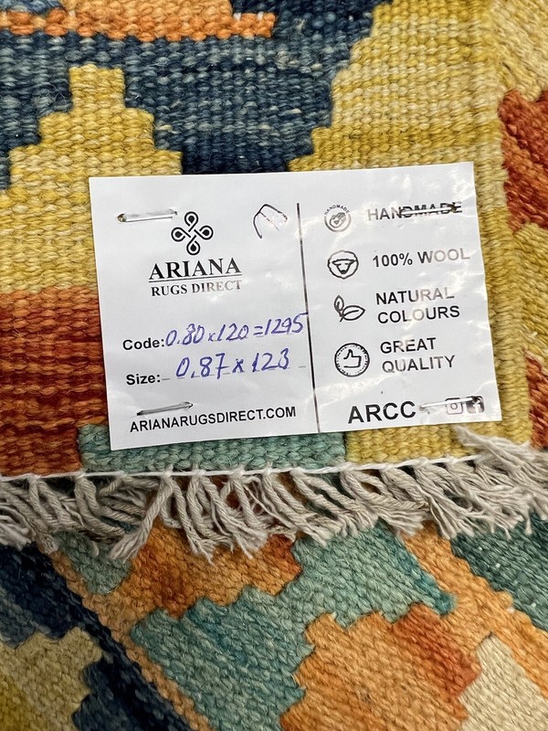Vintage Kilim Traditional Hand Made Oriental Wool Kilim 4ftx3ft 123cmx87cm gallery