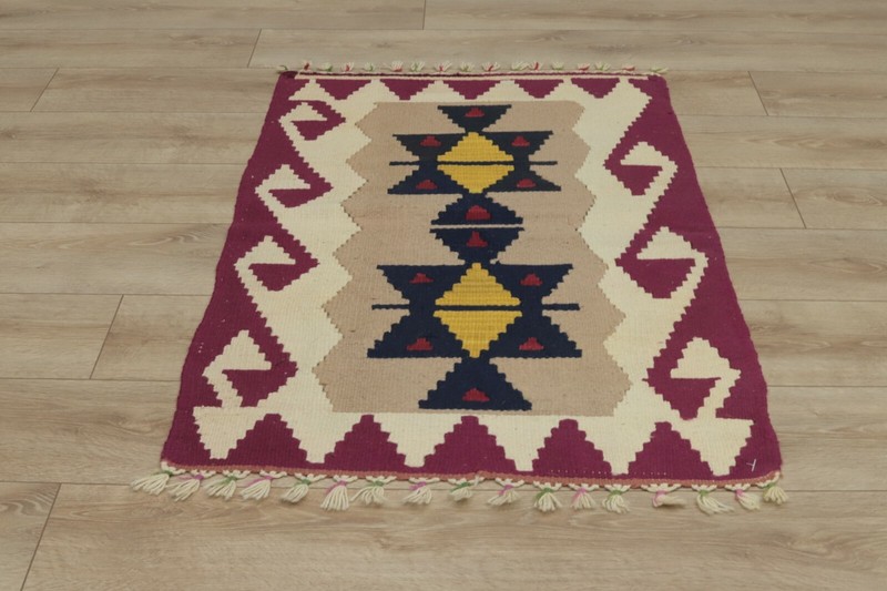 Traditional Vintage Handwoven Kilim Rug Tribal Ethnic Cappadocia Carpet 2x4 ft gallery