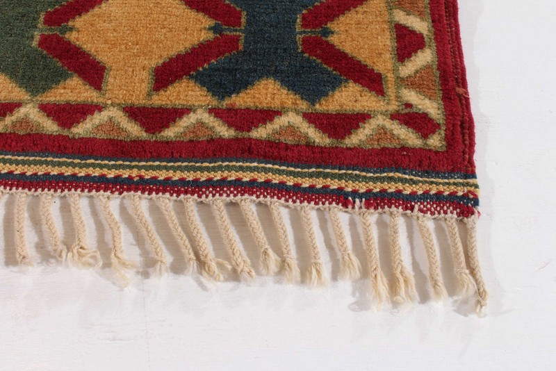 Vintage Geometric Area Rug 5'0" x 6'9" Traditional Hand-Knotted Wool Carpet gallery