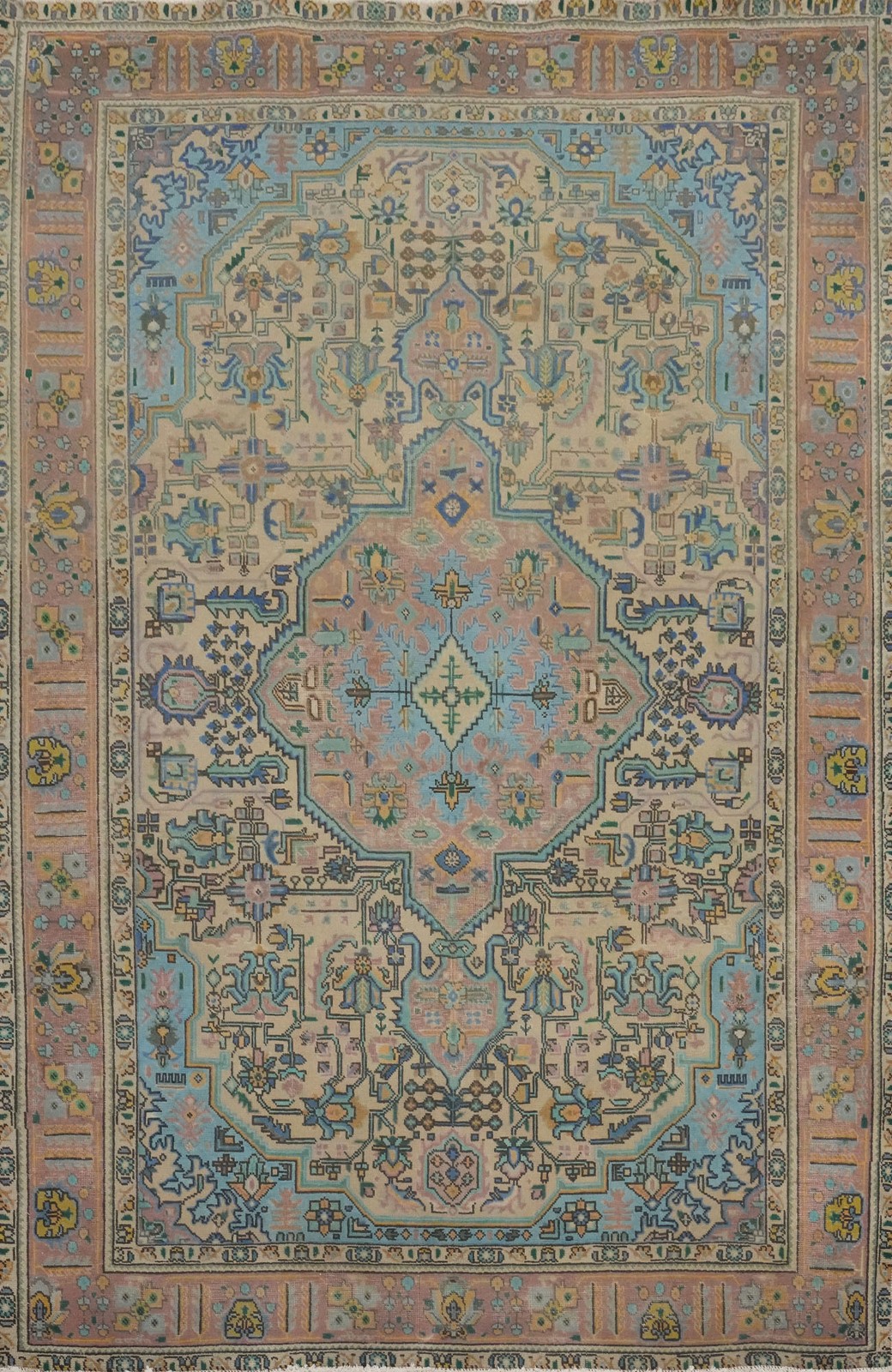 Geometric Wool Traditional Vintage Area Rug 7x10 ft Hand-knotted for Living Room gallery