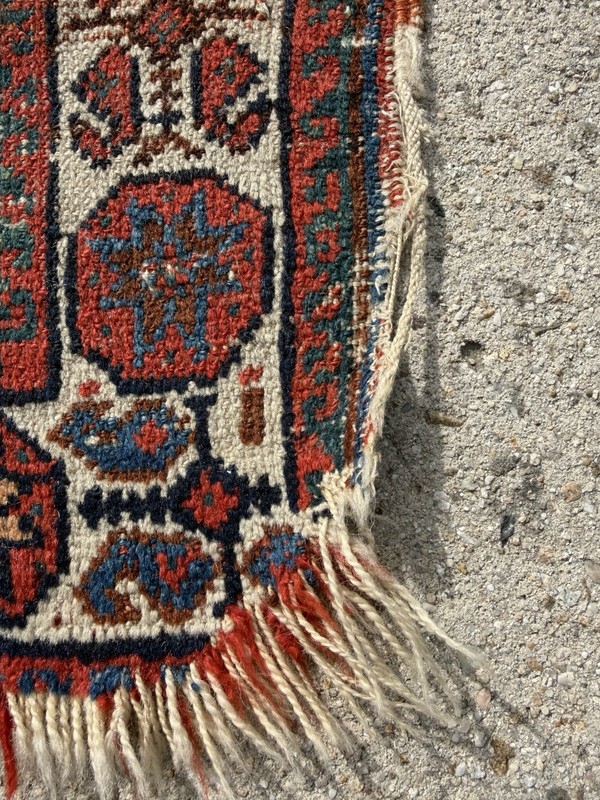 Antique Tribal Bag Face Oriental Rug gallery