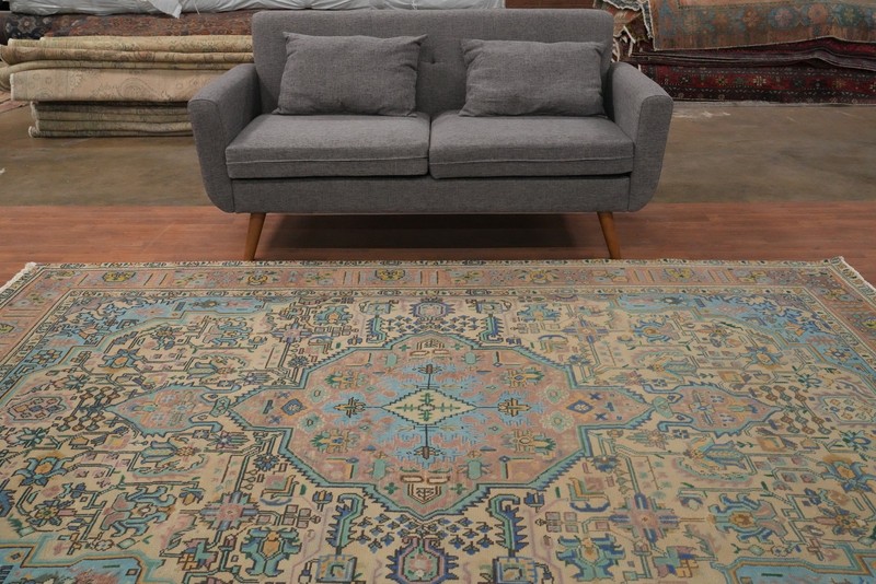 Geometric Wool Traditional Vintage Area Rug 7x10 ft Hand-knotted for Living Room gallery