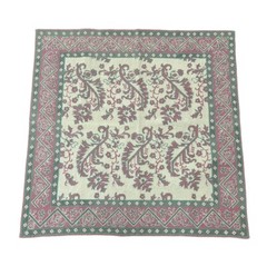 Vintage Rug Wall Hanging Hand Knotted Wool Area Rug Floral Cottagecore Farmhouse