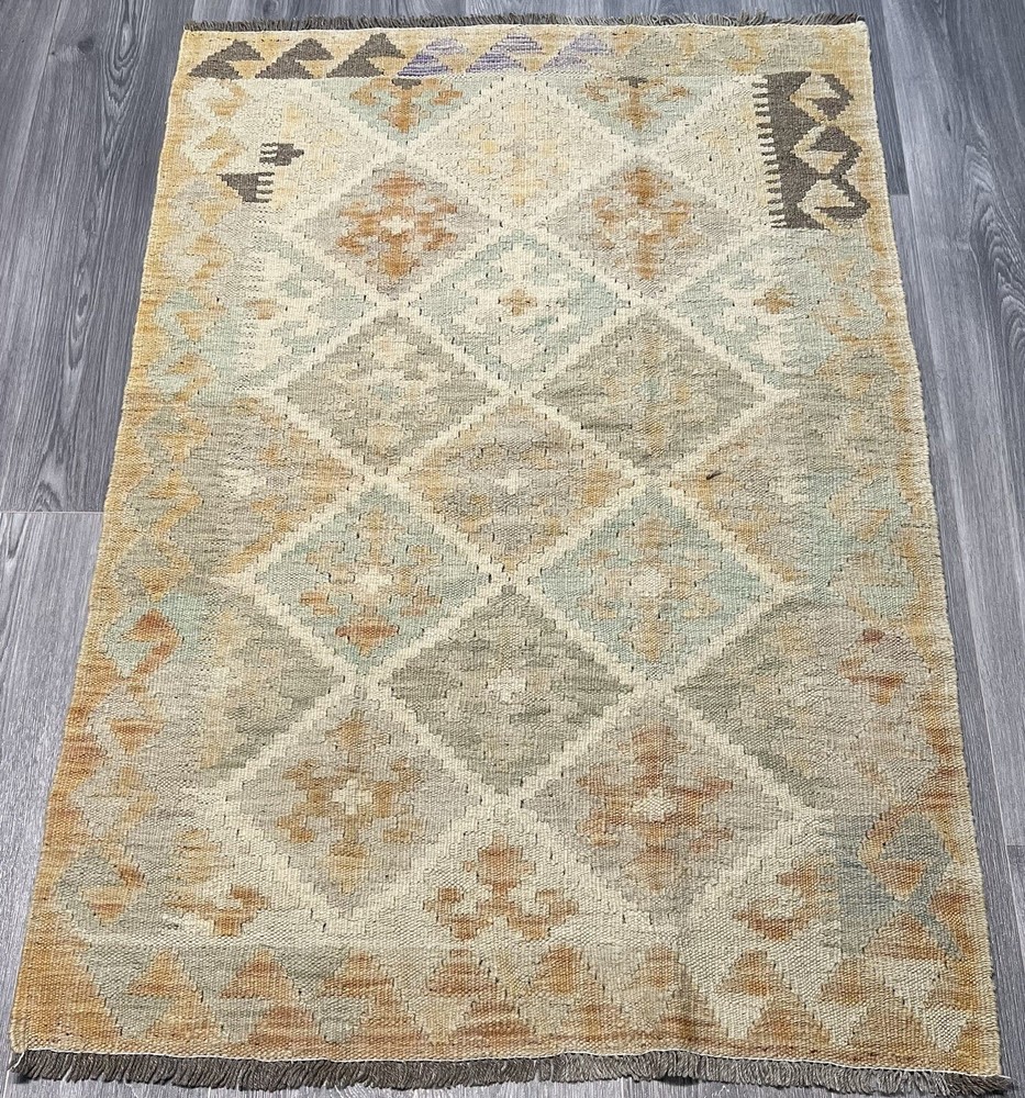 Vintage Kilim Traditional Hand Made Oriental Wool Kilim 5ftx3.2ft 148cmx100cm