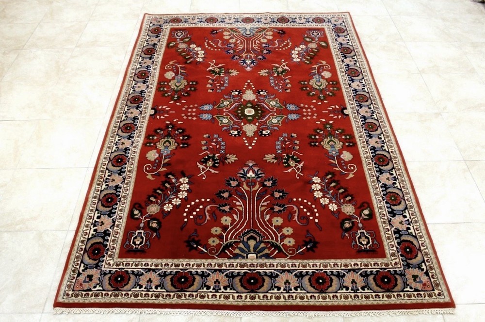 9X6 MASTERPIECE MINT 200+KPSI HAND KNOTTED VEGETABLE DYE SAROUKK SOFT WOOL RUG