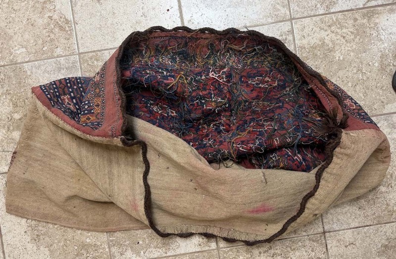 OLD TURKOMAN YOMUD CHUVAL SOUMAC RUG gallery