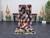 Moroccan Handmade Vintage Boucherouite 2'3" x6' Berber Checkered Multicolor Rug gallery