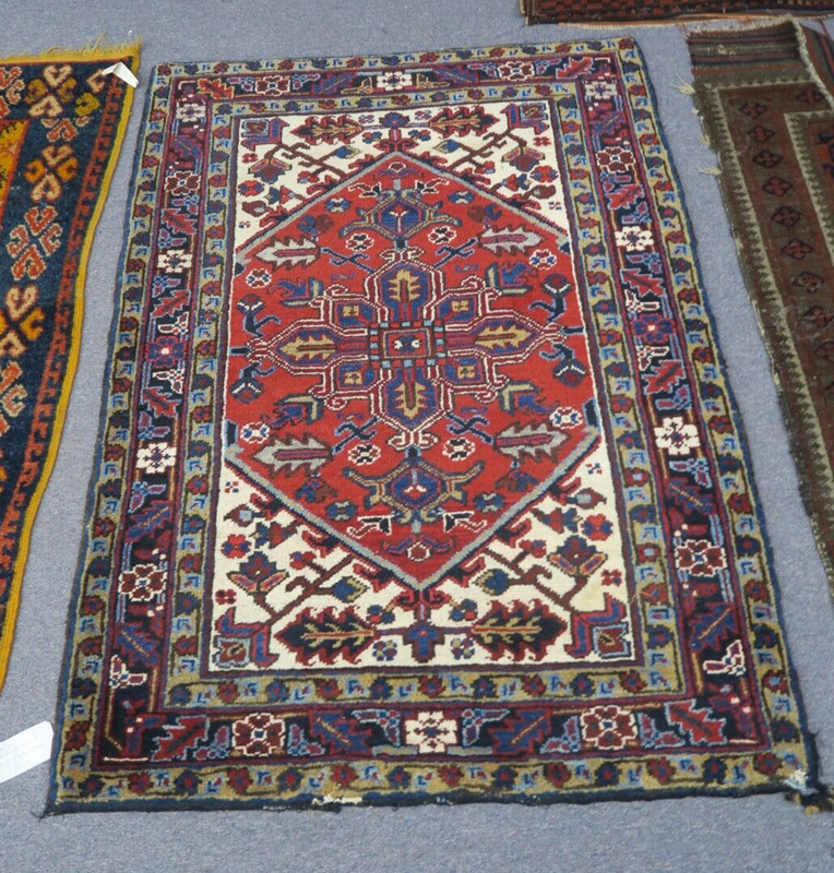 Vintage Karaja Serapi Oriental Area Rug 3'3 x 4'4 Hand-knotted Wool gallery