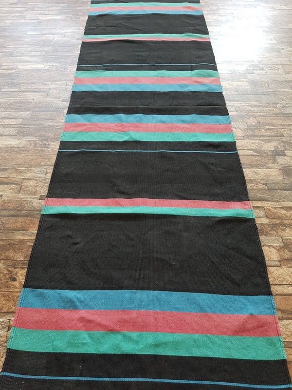 Vintage Handmade Traditional Turkish Striped Kilim Floor Rug Carpet 242x75 cm gallery