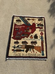 A Handmade Afghan war Rug Rare Baloch Rug Design Great Quality 80X 60 Cm