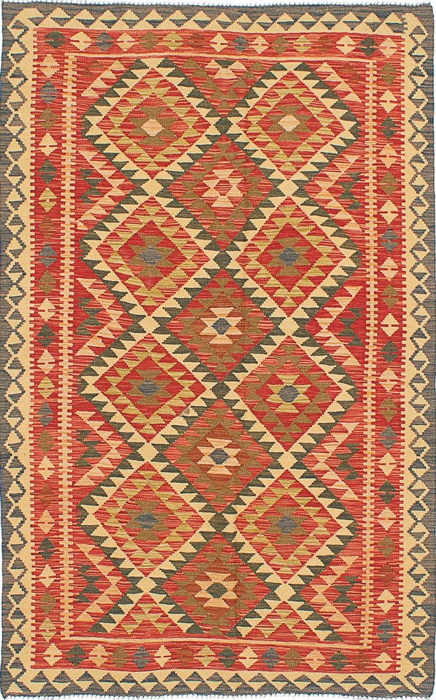 Vintage Hand Woven Area Rug 4'9" x 7'11" Traditional Wool Oriental Carpet