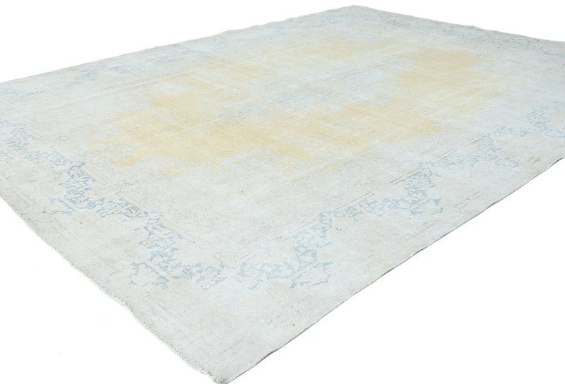 Handmade Antique Muted Floral Distressed 9X12 ft Oriental Rug Vintage Carpet gallery