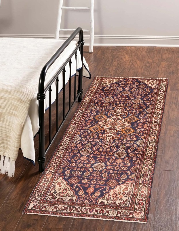 3'6" x 9'5" Vintage Hand-knotted Runner Rug Traditional Oriental Wool Carpet gallery