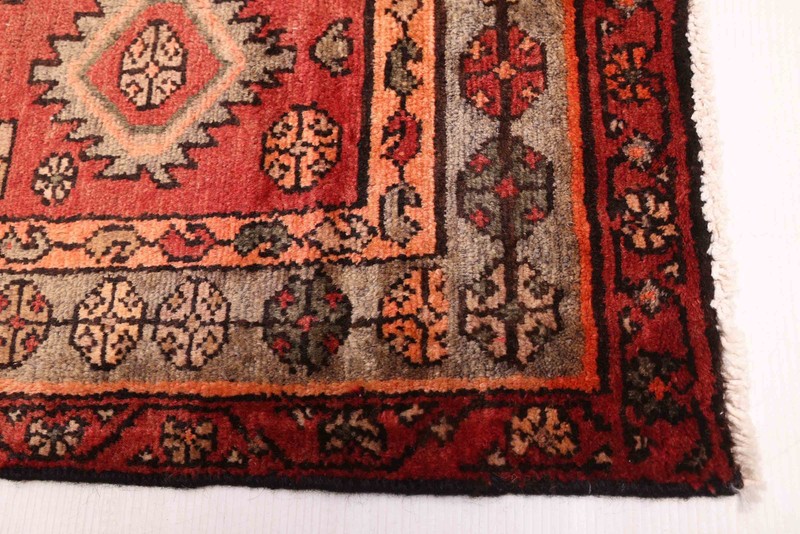 3'6" x 9'1" Vintage Hand-knotted Runner Rug Traditional Oriental Wool Carpet gallery