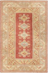 Vintage 4’11” x 7’9″ Traditional Hand Knotted Vegetable Dye Wool Area Rug
