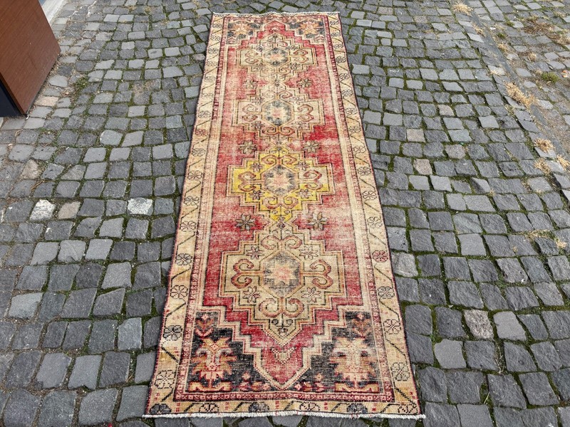 Wool rug, Bohemian rugs, Runner rug, Handmade rug, Turkish rug | 2,9 x 8,9 ft gallery
