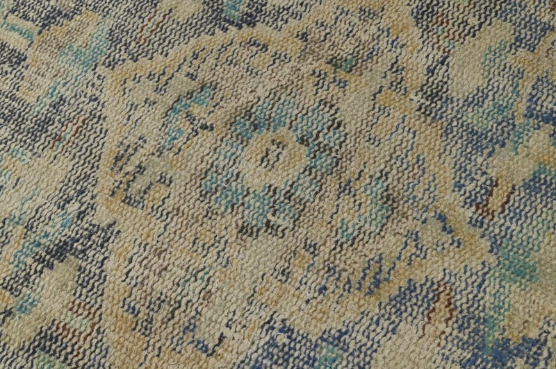 Vintage Turkish Runner Rug 2x9ft Wool Anatolian Handmade Hallway Oushak BEIGE gallery