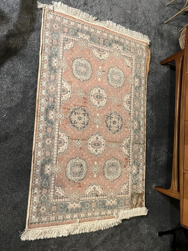 Vintage Turkish Carpet Rug wool Red mid century Retro hand knotted Kayseri gallery